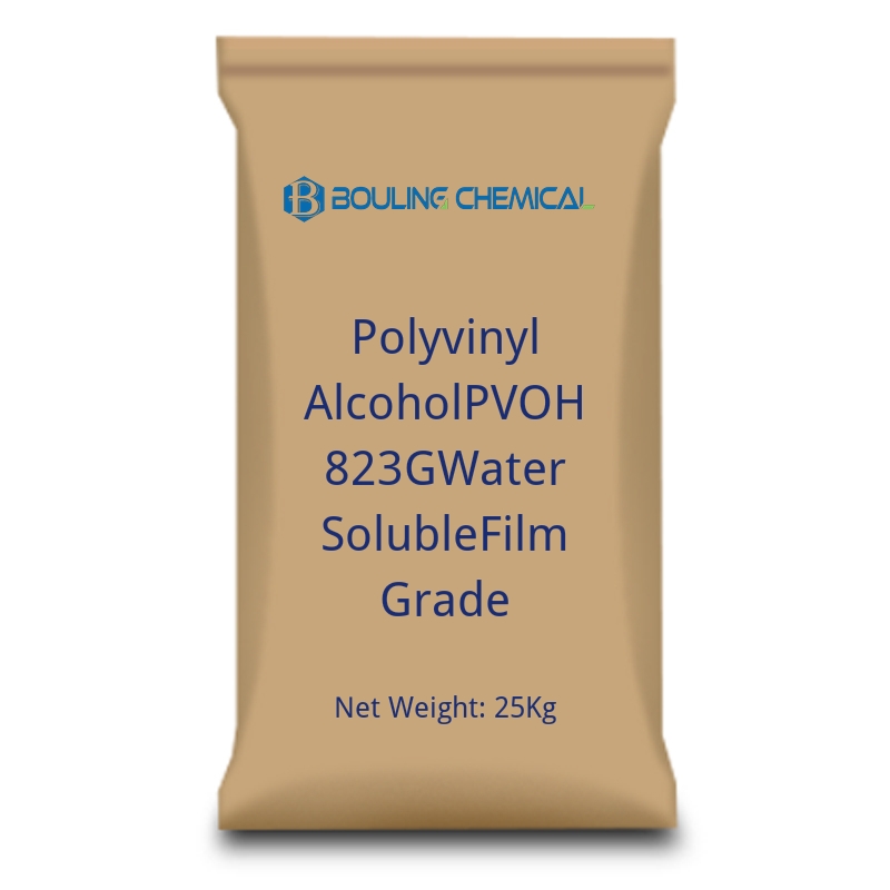 Alkol polivinil PVOH 823G Filmo ɓuuɓɗo ndiyam-cas-9002-89-5 Alkol polivinil PVOH 823G Filmo ɓuuɓɗo ndiyam-cas-9002-89-5