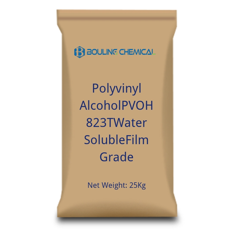Alkol polivinil PVOH 823T Filmo ɓuuɓɗo ndiyam-cas-9002-89-5 Alkol polivinil PVOH 823T Filmo ɓuuɓɗo ndiyam-cas-9002-89-5